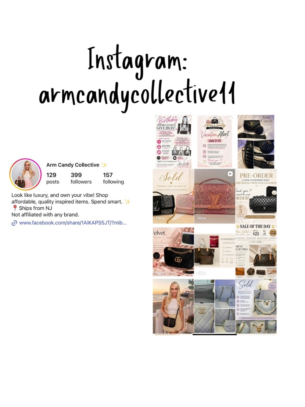 Follow us on INSTAGRAM: armcandycollective11